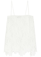 Solaqua Camilla Mini Embroidered Guipure-lace top White