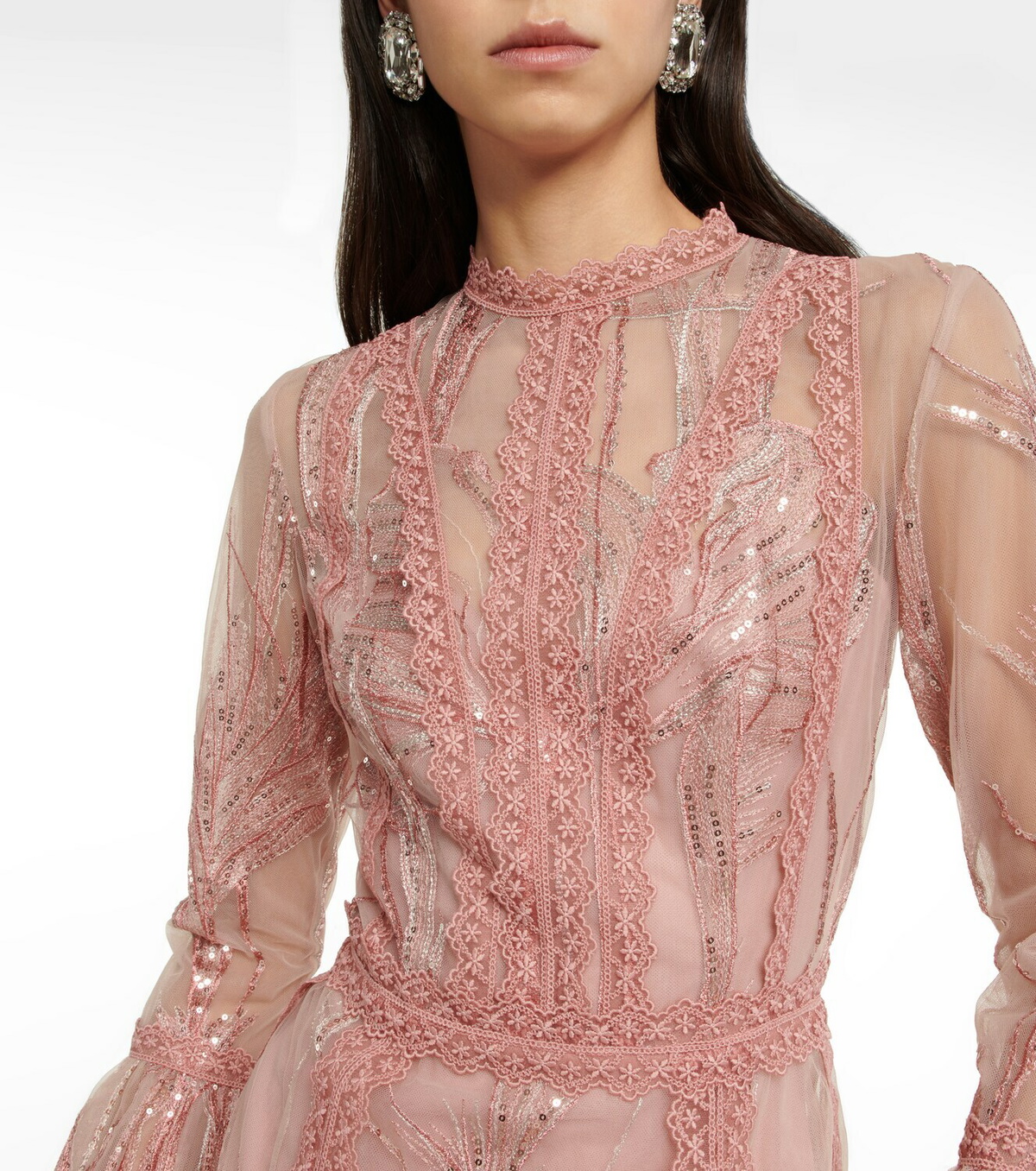Costarellos Embellished tulle dress Costarellos