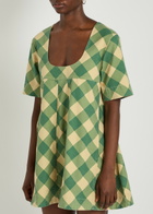 Damson Madder Bridget Reversible Cotton Mini Dress Multicoloured