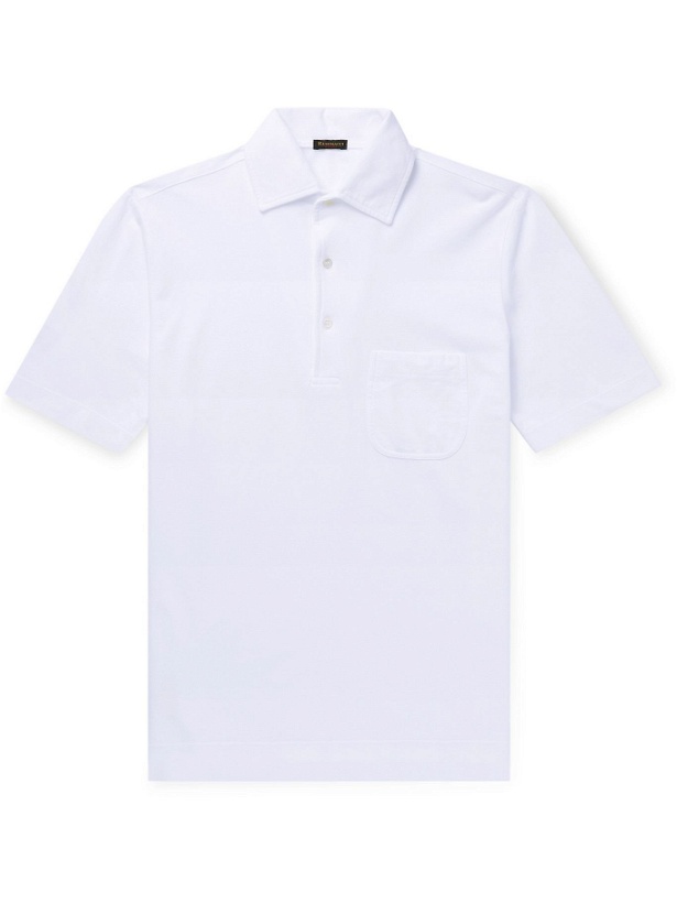 Photo: RUBINACCI - Cotton-Jersey Polo Shirt - White