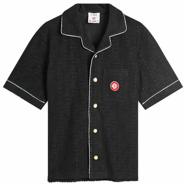 Photo: Casablanca Men's Towelling Monogram Shirt in Black