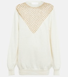 Costarellos Luna mohair-blend embellished sweater