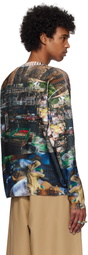 Khoki Multicolor Collage Printed Knit Sweater