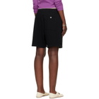 Stone Island Black 6200014 Malfilé Fleece Old Effect Shorts