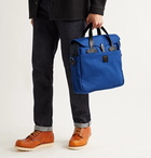 Filson - Original Leather-Trimmed Cotton-Twill Briefcase - Blue