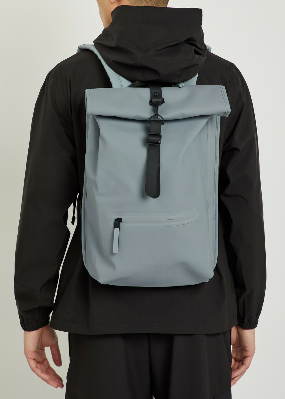 Rains Rolltop Waterproof Backpack - Blue - One Size