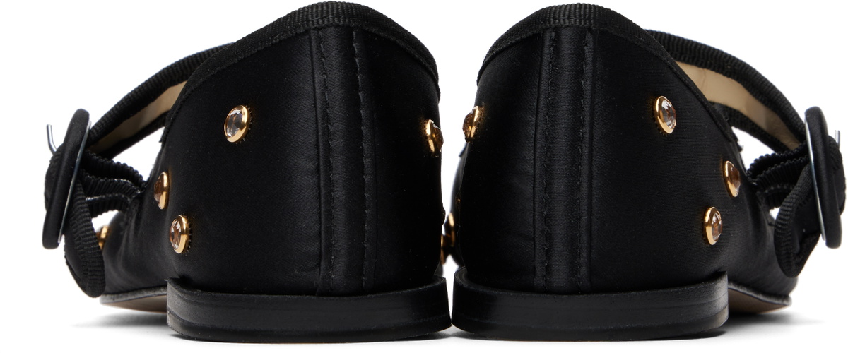 Repetto Black Georgia Mary Jane Square-Toe Ballerina Flats