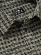 A.P.C. - Leo Checked Cotton-Blend Shirt - Green