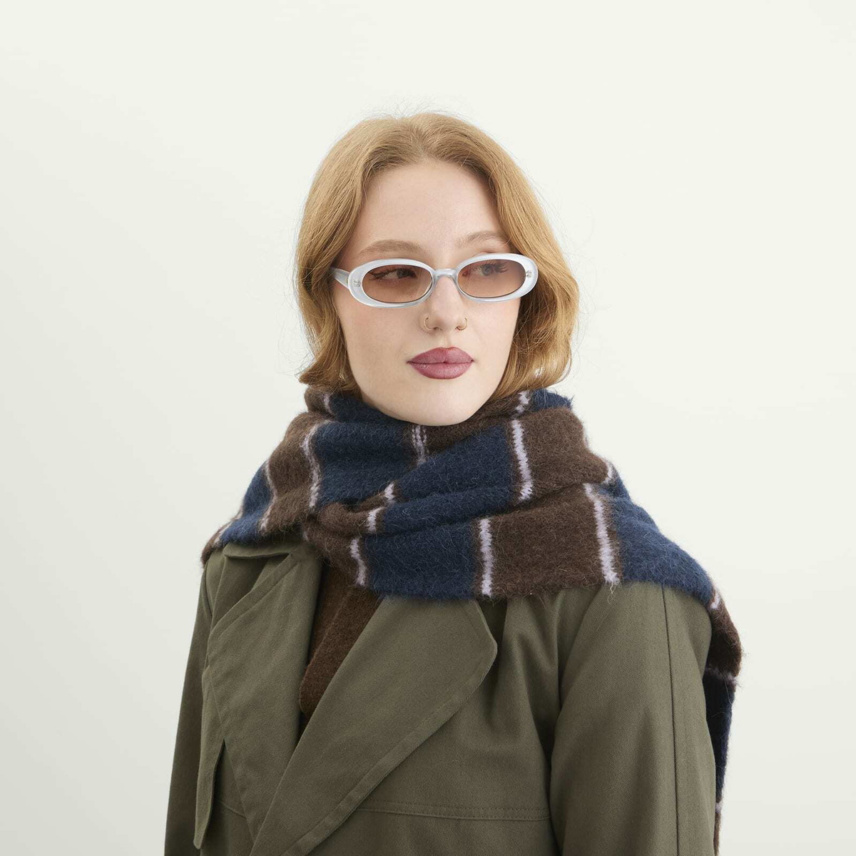 Le Specs Women's Outta Love Sunglasses in Silver Pearl/Light Brown Grad 