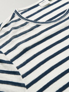 Onia - Striped Slub Linen T-Shirt - Blue