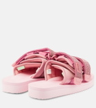 Blumarine X Suicoke Moto embellished slides