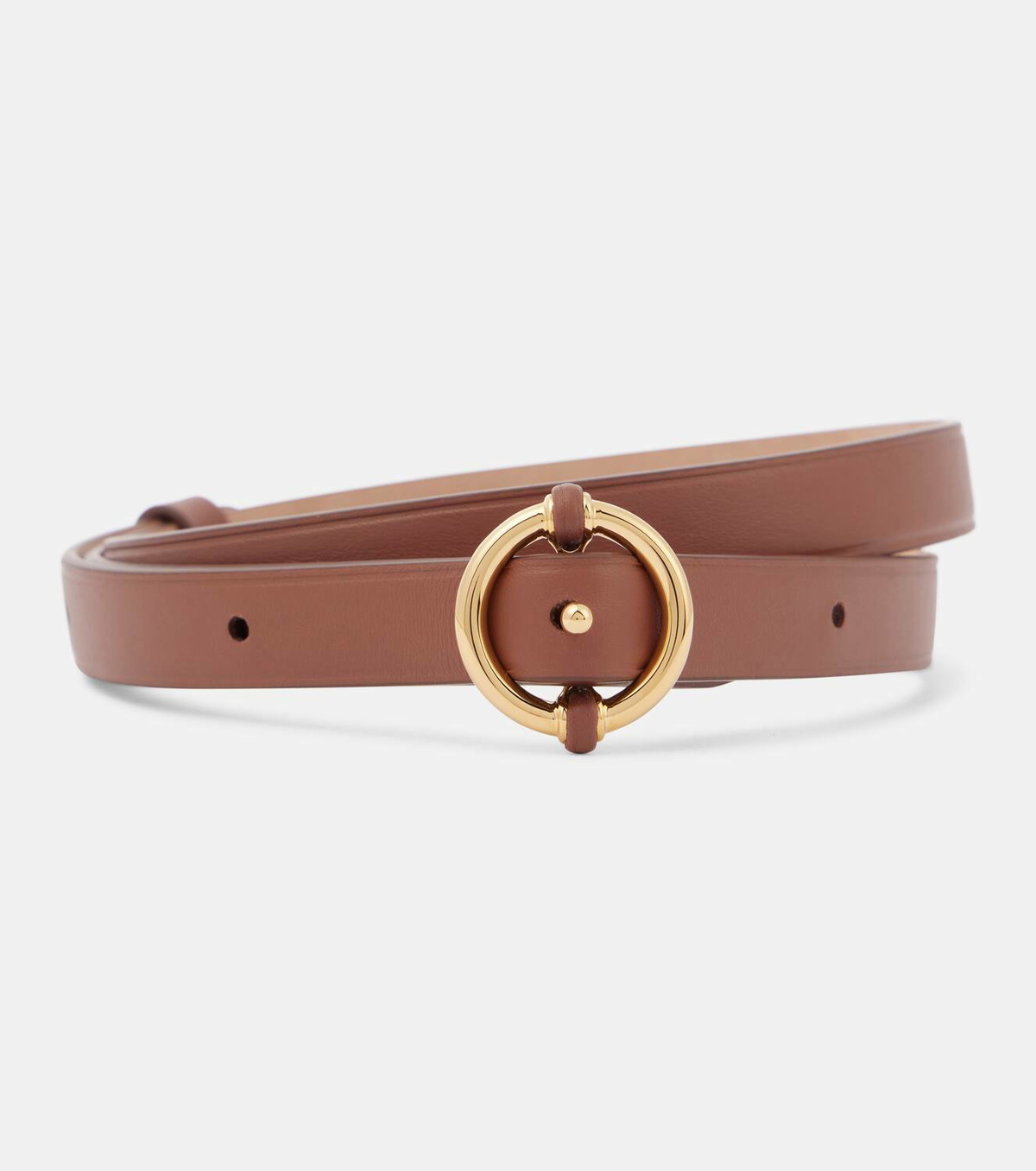 loro piana ブラウン ベルト サイズ38 Loro Piana Helm leather belt Loro Piana