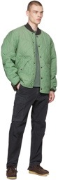 RRL Green Quilted Bomber
