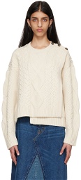3.1 Phillip Lim Off-White Paneled Sweater