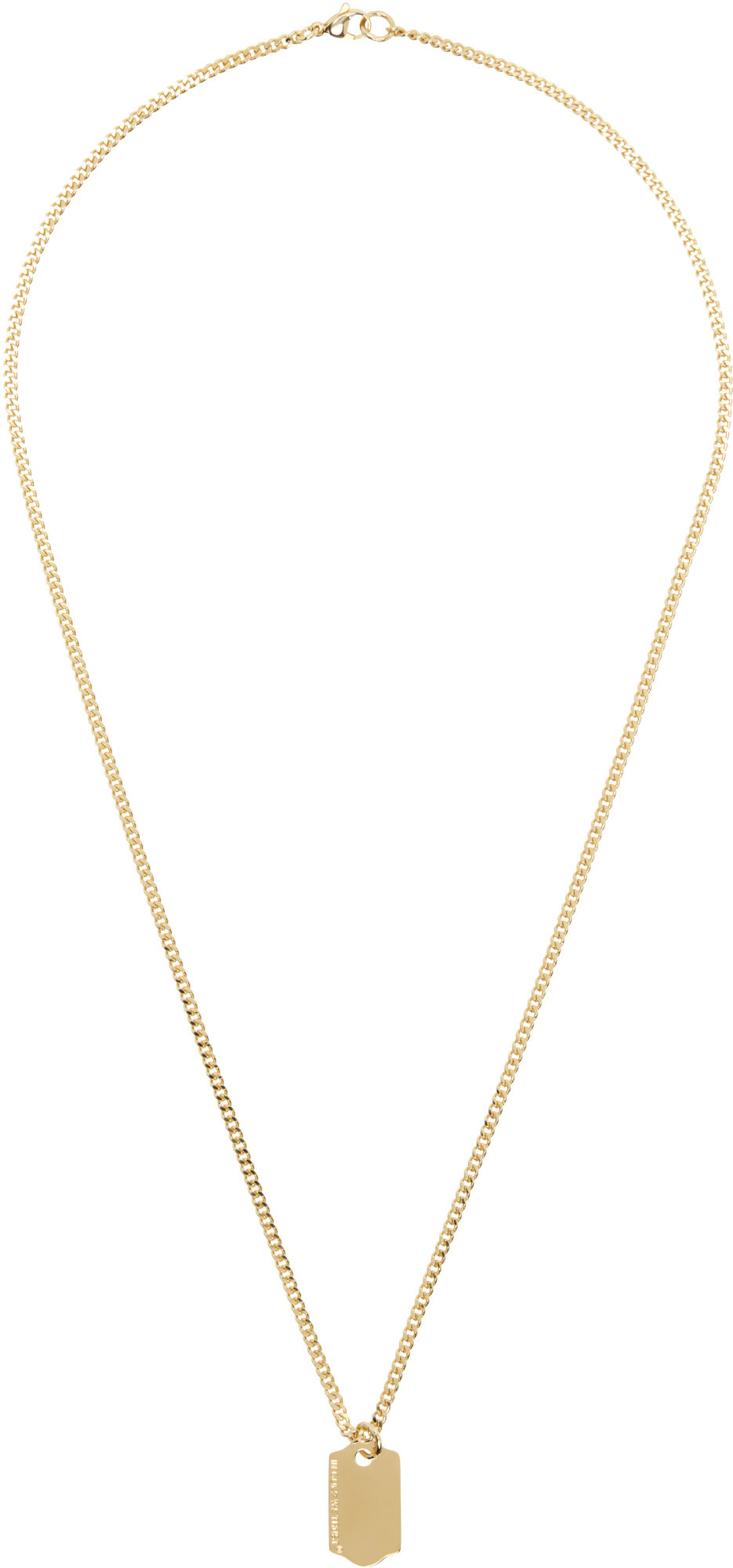 IN GOLD WE TRUST PARIS Tag Necklace