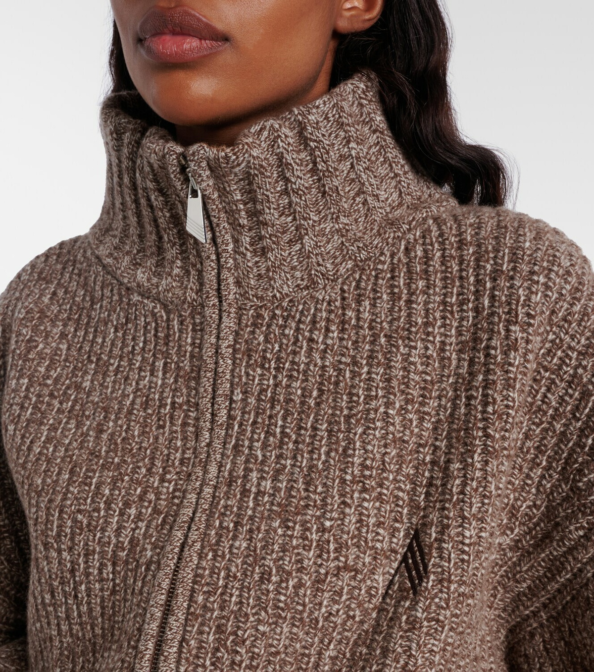 The Attico Embroidered wool and cashmere cardigan