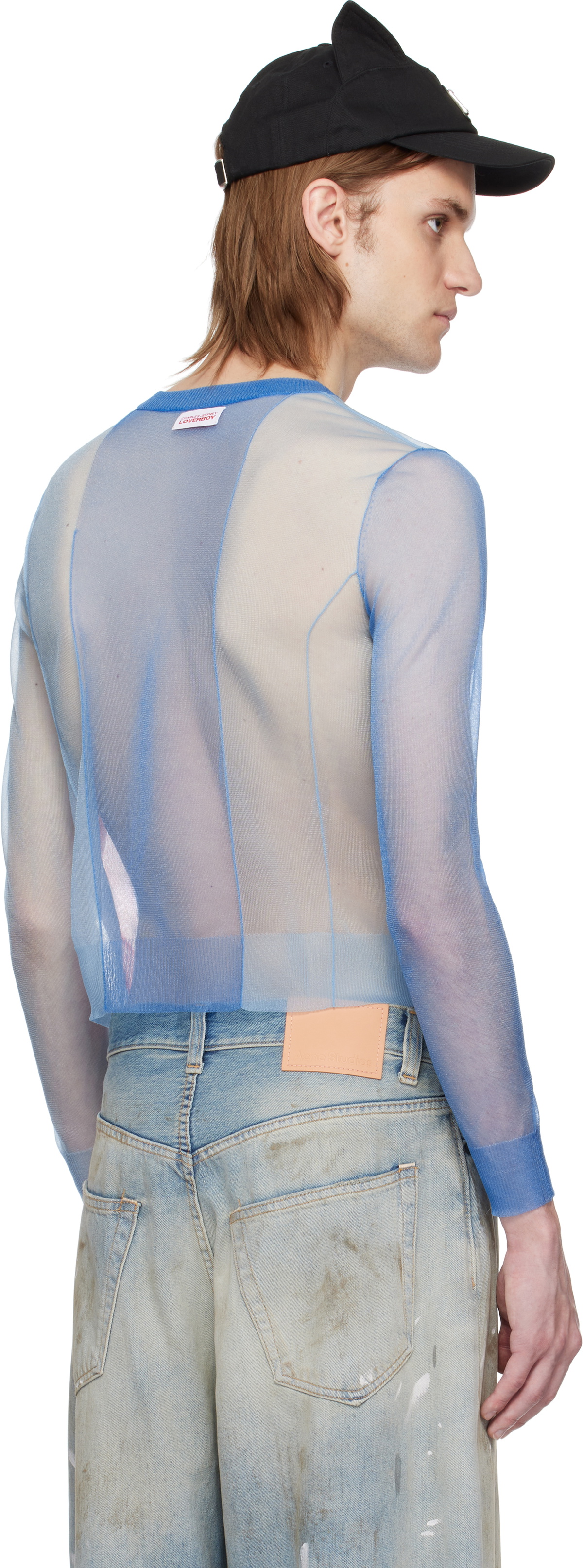 Charles Jeffrey LOVERBOY Blue Sheer Sweater