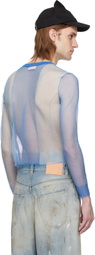 Charles Jeffrey LOVERBOY Blue Sheer Sweater