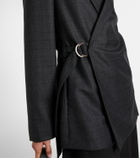 Loewe Prince of Wales check wool wrap blazer