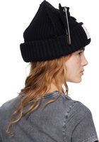 Charles Jeffrey LOVERBOY Black Chunky Punk Ears Beanie