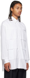 T/SEHNE White Slashed Classic Shirt