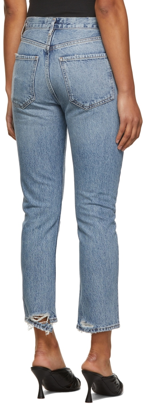 Riley High Rise Straight Crop Jeans