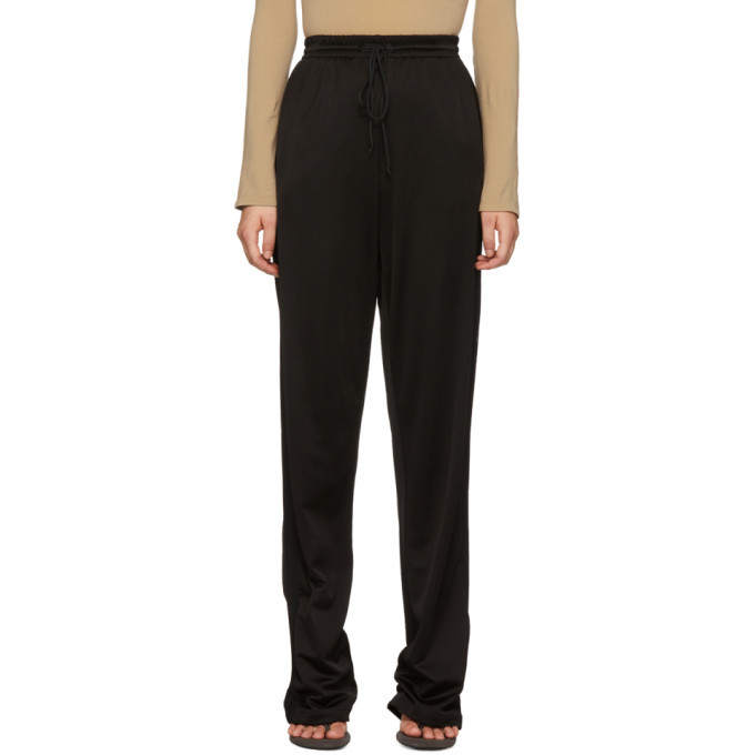 MM6 Maison Martin Margiela Black Knit Side Lounge Pants MM6 Maison