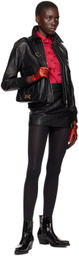 Ernest W. Baker Red & Black Contrast Leather Driving Gloves