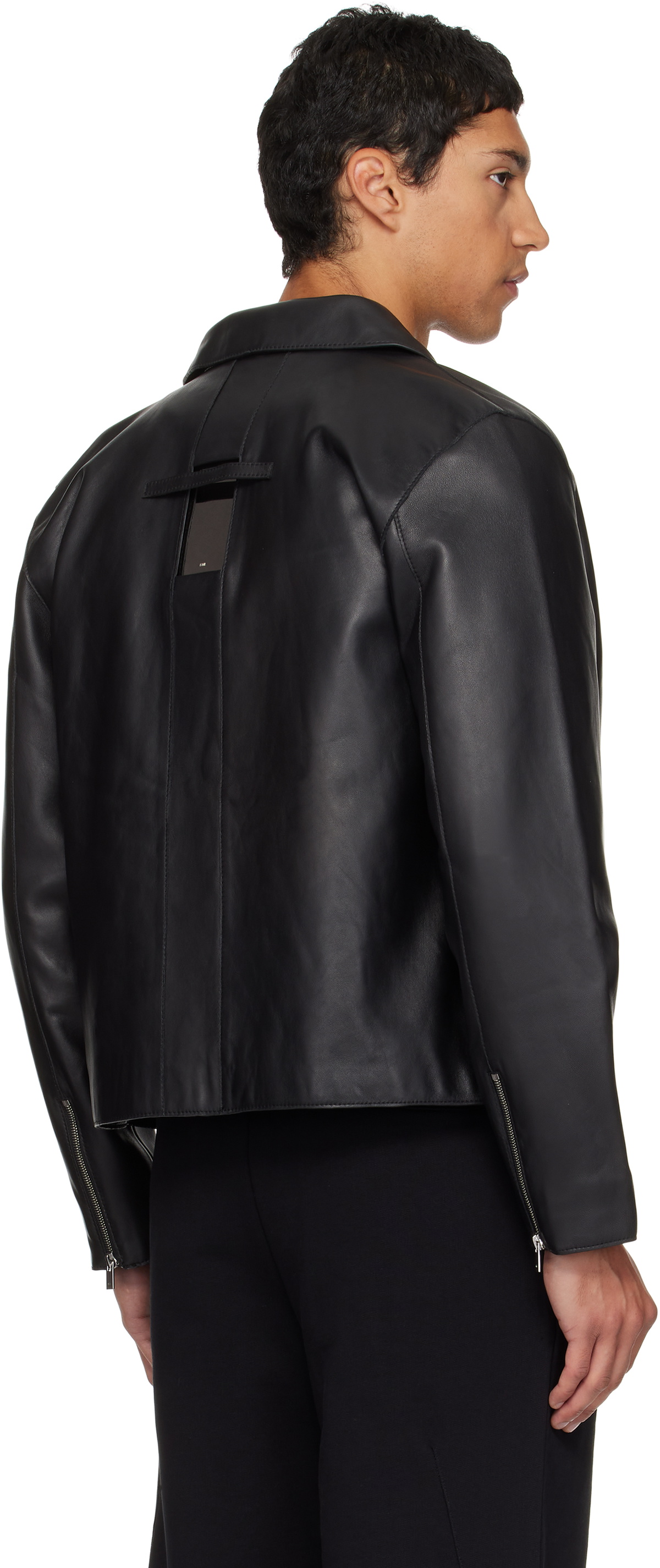HELIOT EMIL Black Radiant Leather Jacket