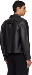 HELIOT EMIL Black Radiant Leather Jacket