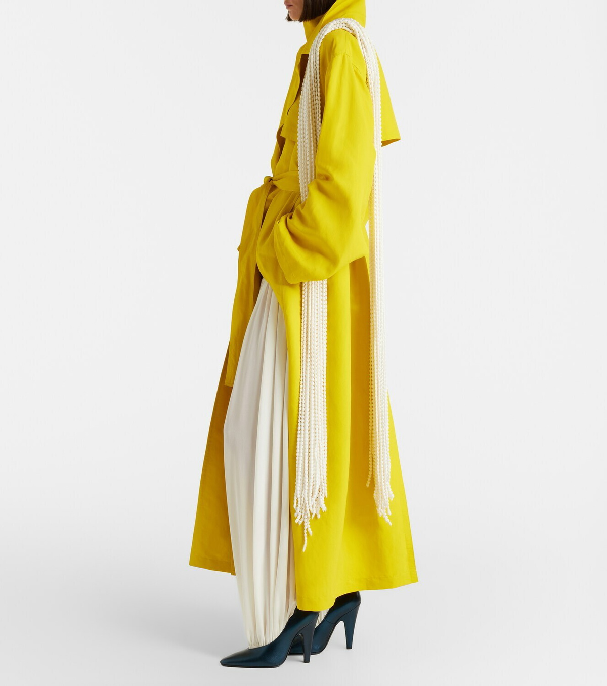 Alaïa Beaded fringed scarf