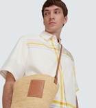 Loewe - Pochette raffia basket bag
