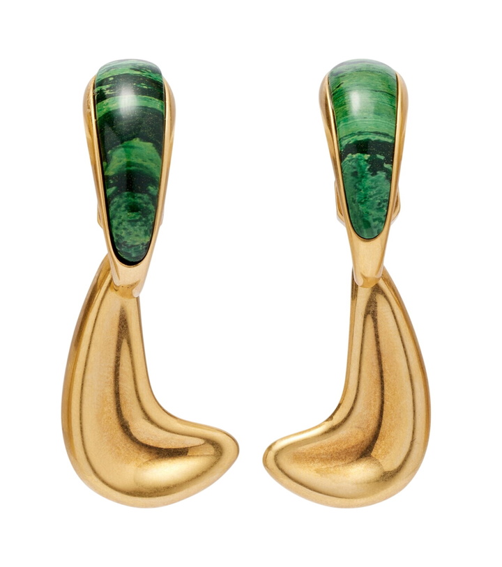 Photo: Khaite Cyclone 18kt gold-plated drop earrings