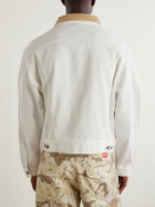 Cherry Los Angeles - Corduroy-Trimmed Denim Jacket - Neutrals