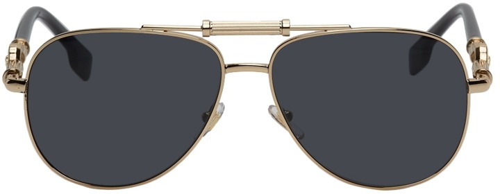 Photo: Versace Gold Medusa Aviator Sunglasses