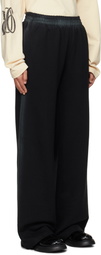 We11done Black '11' Jersey Lounge Pants