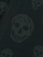 McQueen - Slim-Fit Printed Voile Shirt - Black