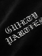 WACKO MARIA - Logo-Embroidered Cotton-Blend Velour Sweatshirt - Black
