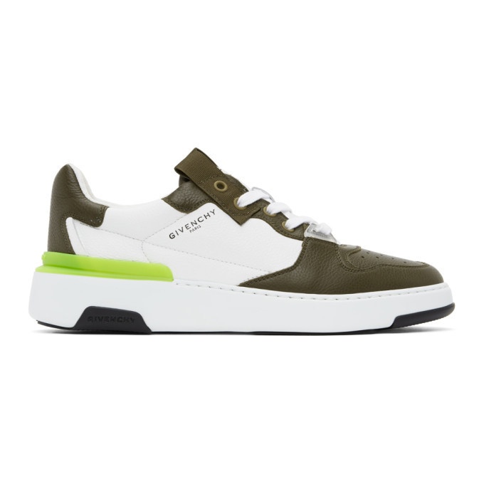 Photo: Givenchy White and Khaki Wing Sneakers