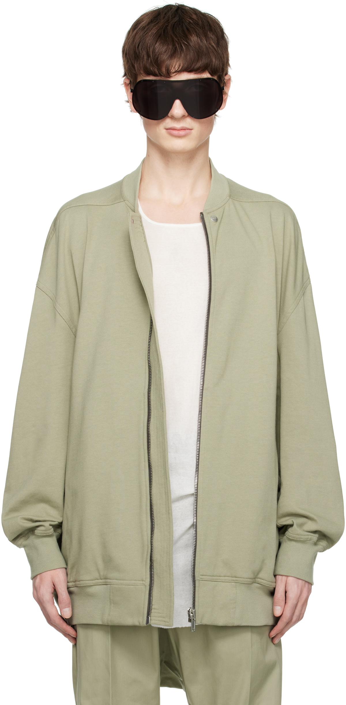 Rick Owens Black Fog Cropped Bomber Rick Owens