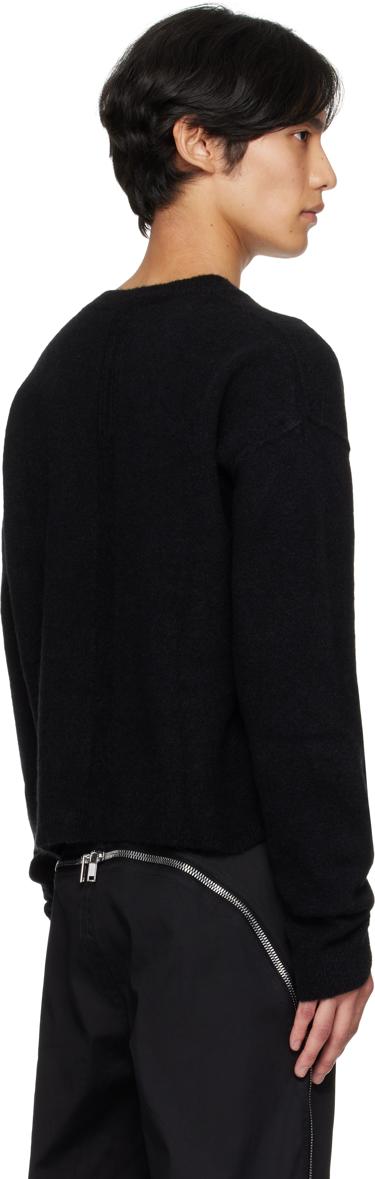 Rick Owens Black Concordians Tommy V-Neck Sweater Rick Owens