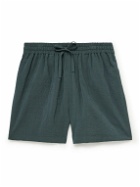 LE 17 SEPTEMBRE - Novis Wide-Leg Crinkled-Taffeta Drawstring Shorts - Green