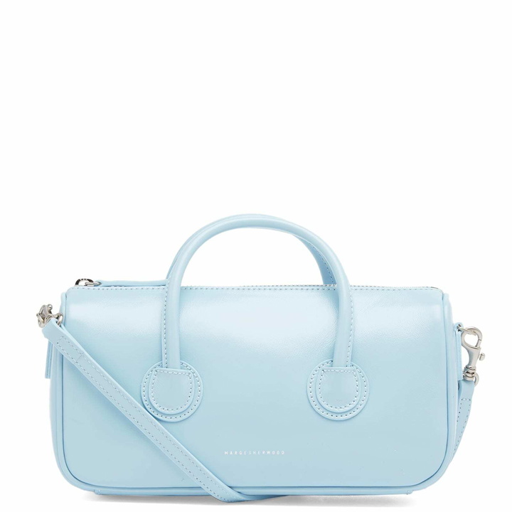 Photo: MARGESHERWOOD Women's Zipper Small Bag in Blue Dream Glossy Plain 