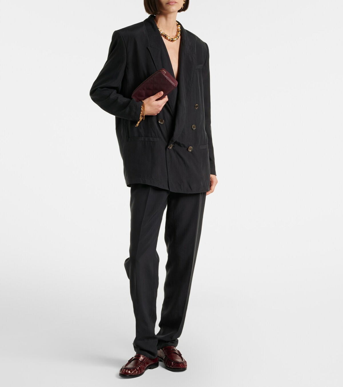 Saint Laurent Patent leather penny loafers