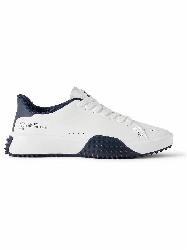 Photo: G/FORE - G.112 Printed Two-Tone Faux Leather Golf Sneakers - White
