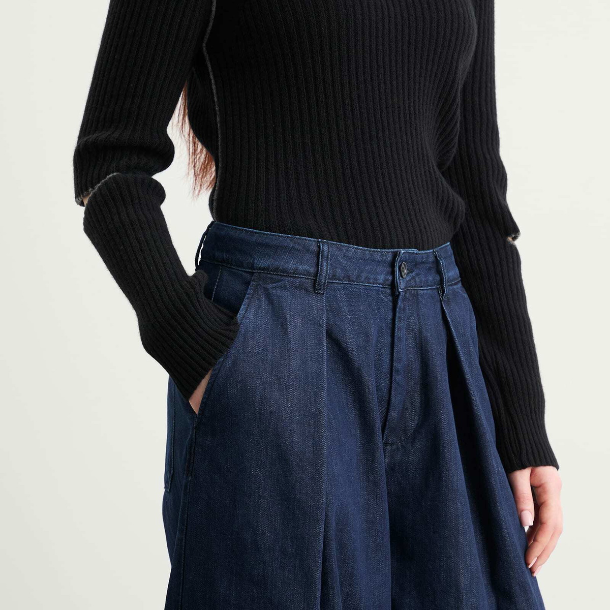 YMC Women's Deadbeat Denim Trouser in Indigo Denim