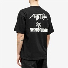 Neighborhood Men's Anthrax Judge Death T-Shirt in Black
