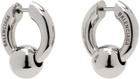 Balenciaga Silver Sharp Ball Earrings