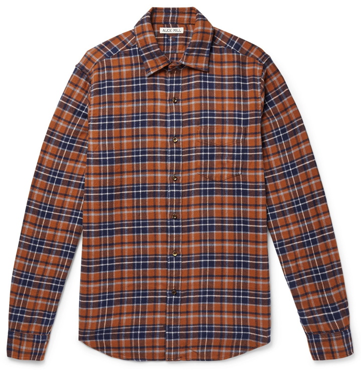 Photo: Alex Mill - Checked Cotton-Flannel Shirt - Orange