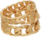 Emanuele Bicocchi Gold Spiral Chain Ring